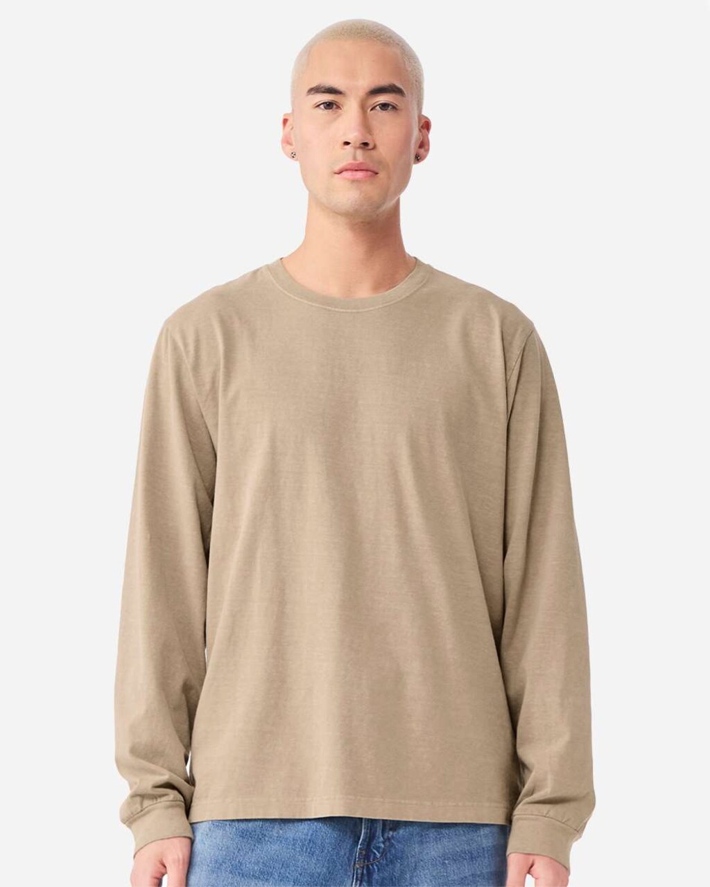 BELLA + CANVAS® Heavyweight Unisex Garment Dyed Long Sleeve Tee with Relaxed Fit and Premium Cotton